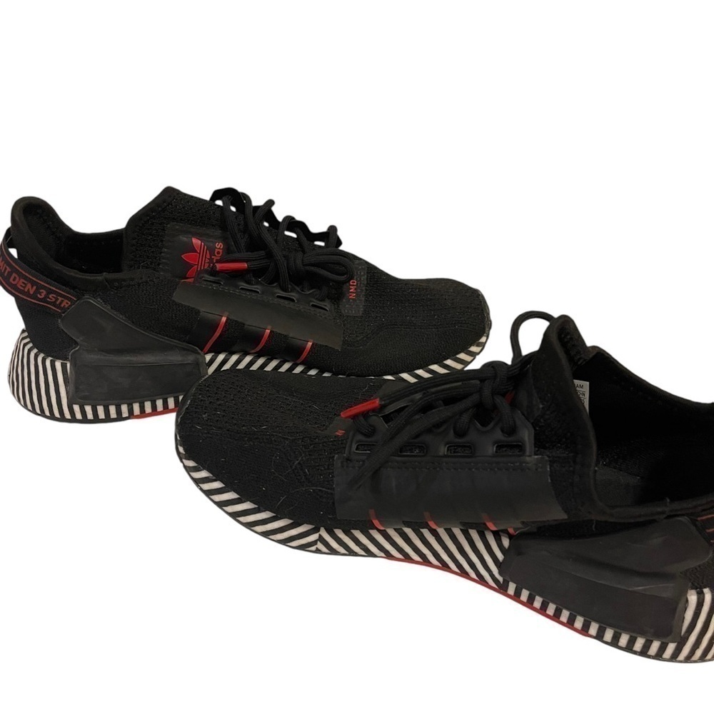 Men’s ADIDAS NMD R1 V2 Dazzle Camo Black Sneakers Shoes - Picture 6 of 8